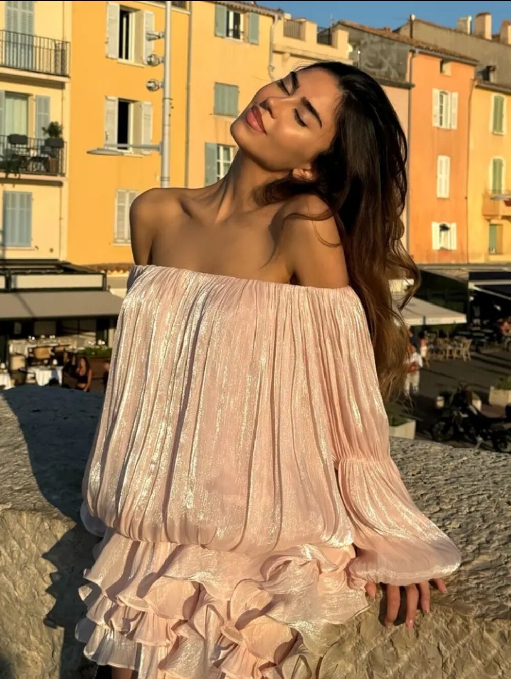 Spring Summer Vacation Off Shoulder Dress Women Flowy Ruffle Mini Dress